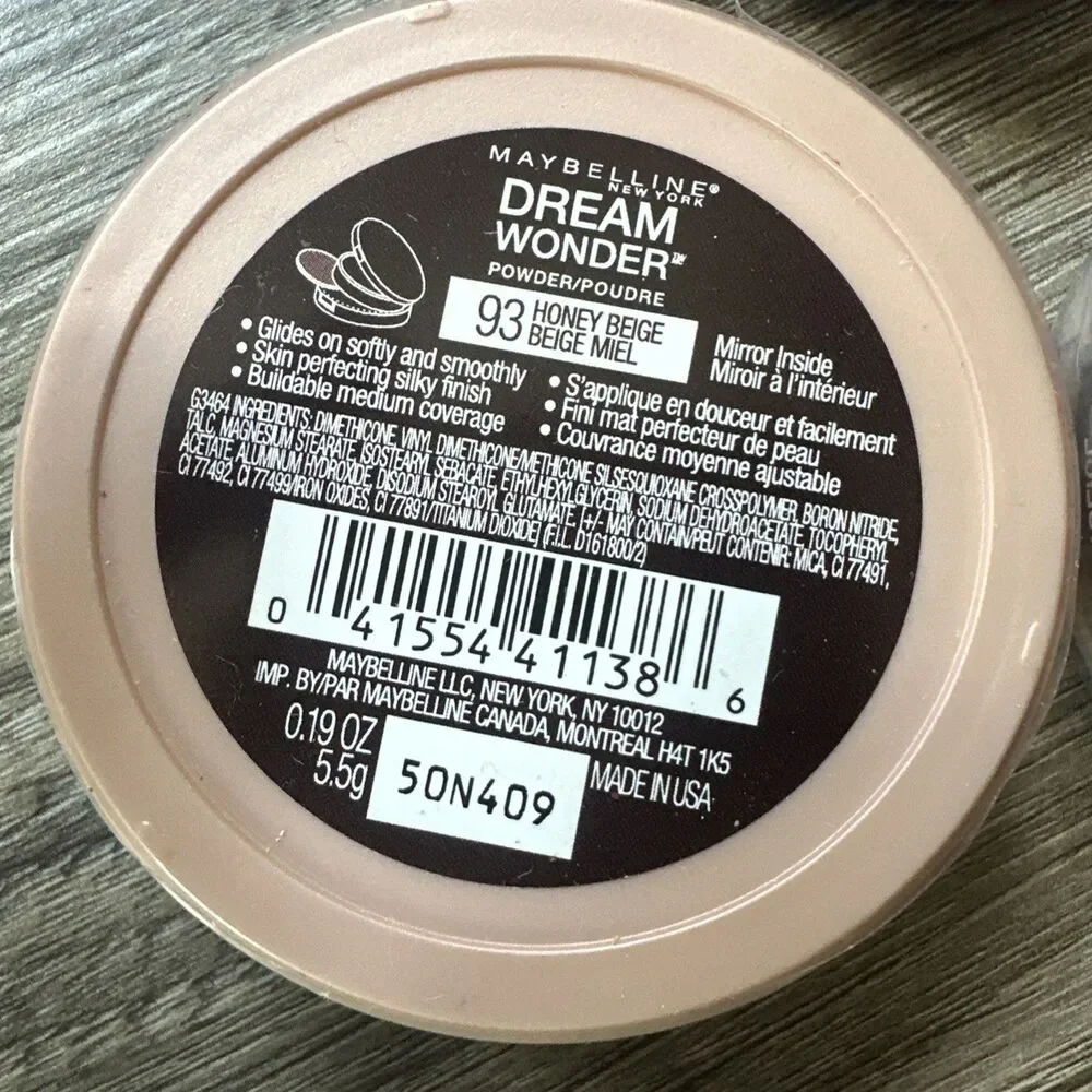 2x Maybelline New York Dream Wonder 93 Honey Beige, second skin -discontinued